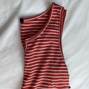 striped cropped tank